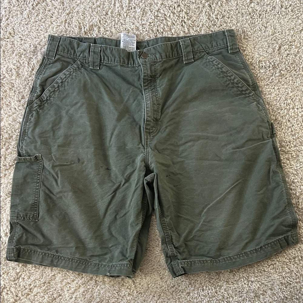 Carhartt Olive Cargo Shorts for Men